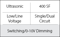 lightHawk - wall Switch - restroom - ultrasonic - 400sf - low/line voltage - Single/Dual circuit - Switching/0-100v Dimming