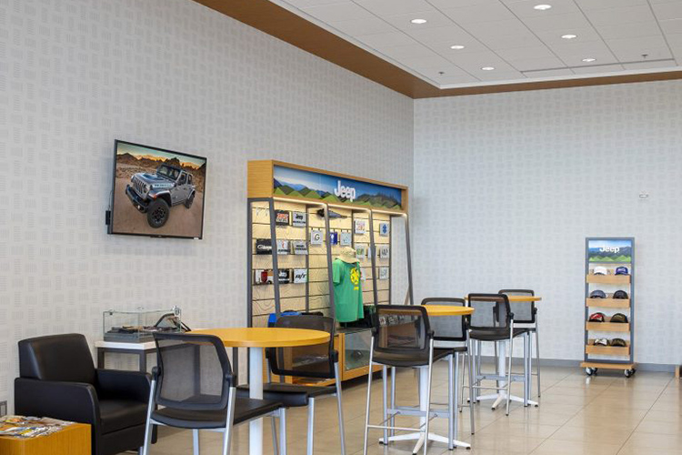 Jeep Dealership Waiting Area Lighting